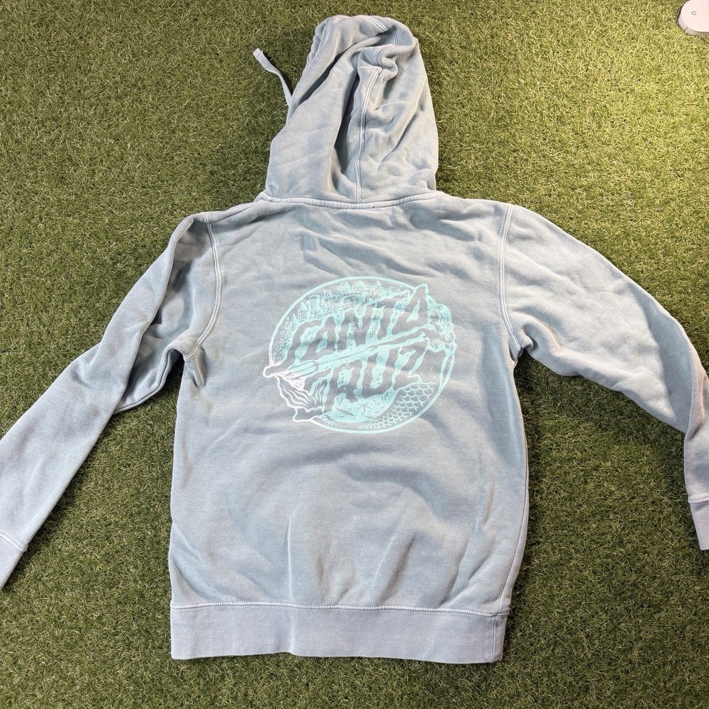 Santa Cruz Long Sleeve Blue Hooded Pullover Sweatshirt XS - Picture 8 of 8